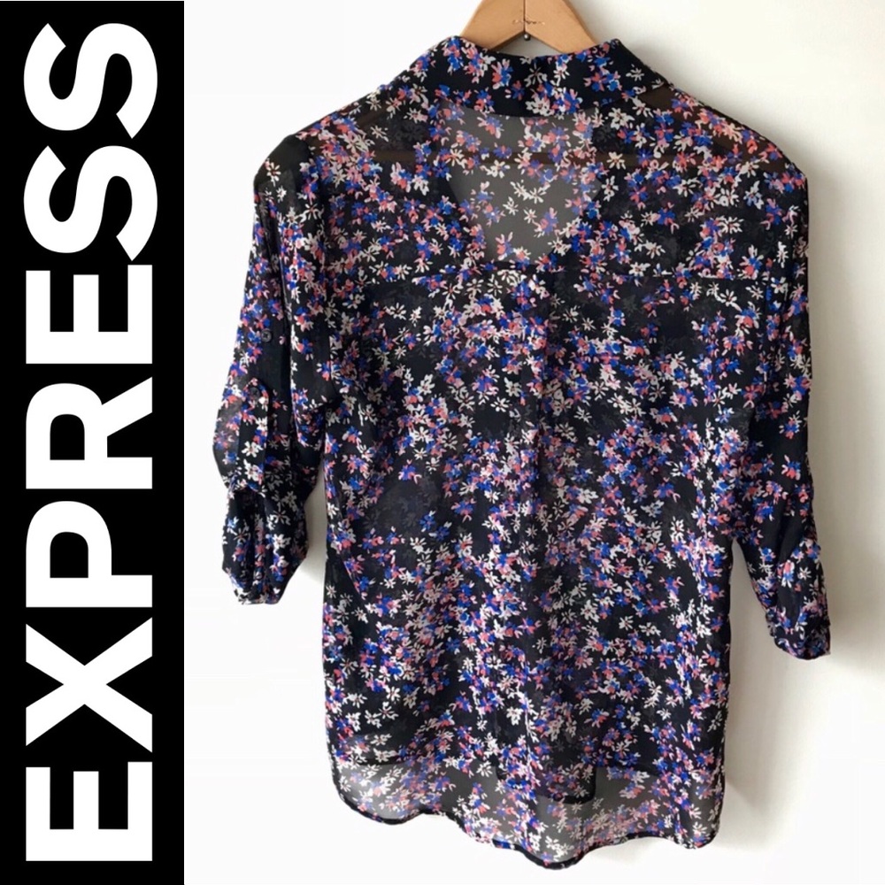 EXPRESS Sheer Portofino Shirt (S)